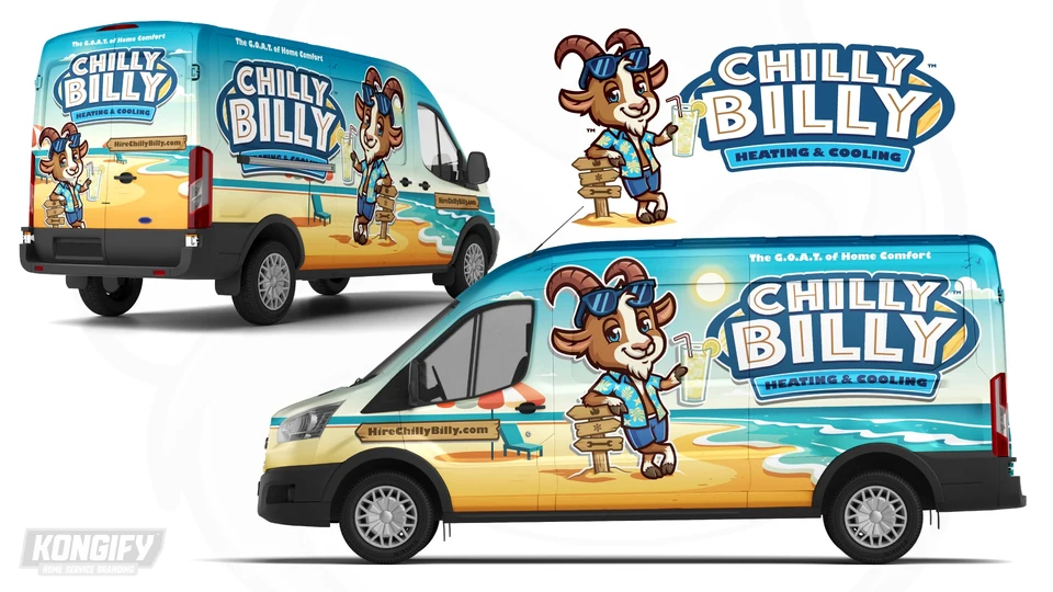 Chilly Billy Heating & Cooling wrap design