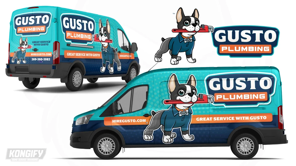 Gusto Plumbing wrap design